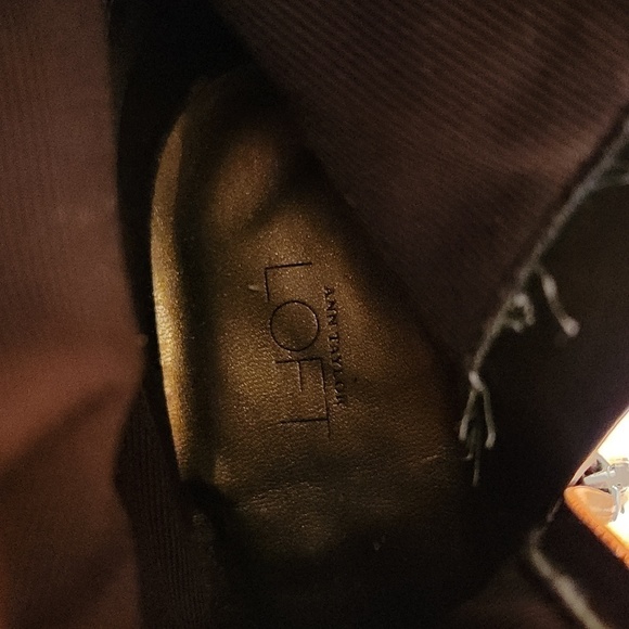 Ann Taylor Loft tall brown Vegan leather pleather boots sz 7 - Picture 12 of 14